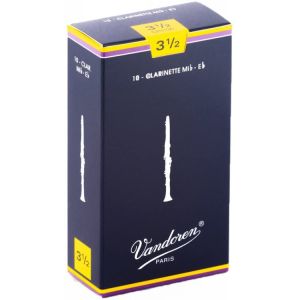 Vandoren reeds for Clarinet E flat size 3 1/2- box