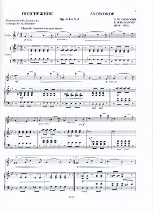 Tchaikovsky - Album pieces for flute and piano