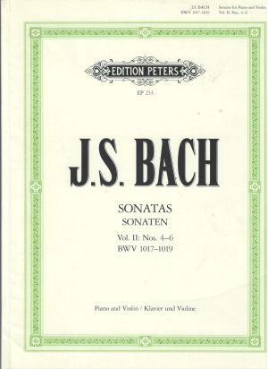 Бах  Сонати за пиано и цигулка том II 4-6   BWV 1017- 1019  втора употреба