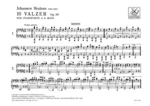 Брамс 16 валса оп.39, за четири ръце