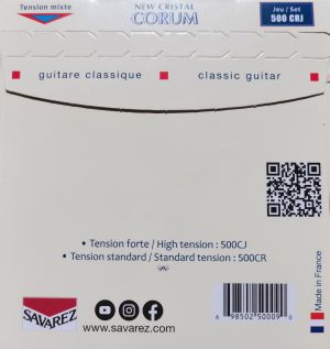 Savarez Corum  New Cristal mix tension strings set for classical guitar 