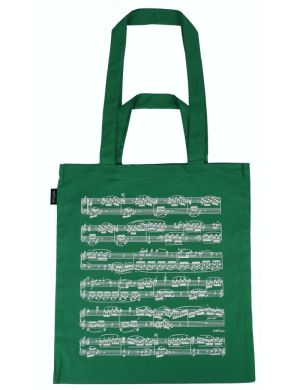 Tote bag Sheet music green   long