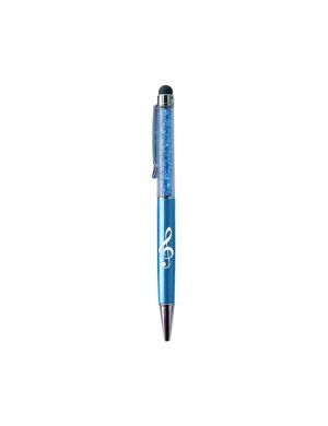 Stylus pen g-clef sky blue/crystal