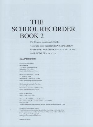 The School Recorder Book 2