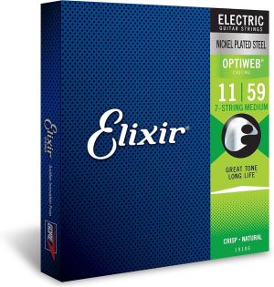 Elixir Strings for Electric guitar with Original Optiweb ultra thin coating 011-059