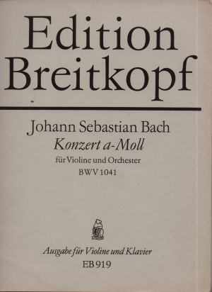 Bach - Conerto  for Violin a moll   second hand