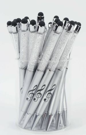  Stylus Pen g-clef silver/crystal