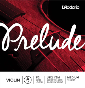D'Addario Prelude единична струна за цигулка A (ла), 1/2 размер, Medium Tension