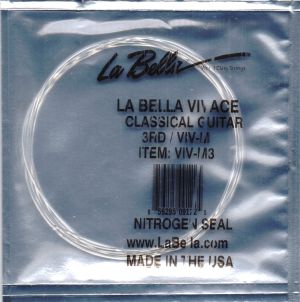 La Bella Vivace Carbon Classical Guitar String MT VIV-M3