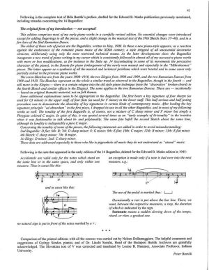Bartok  14 Bagatellen für Klavier op. 6