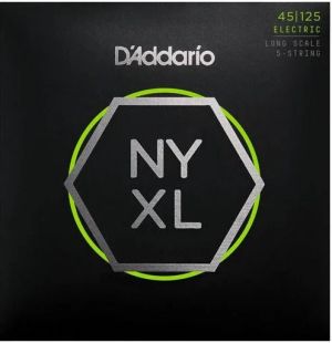 Daddario NYXL 45125 струни за бас китара nickel round wound 045 - 125