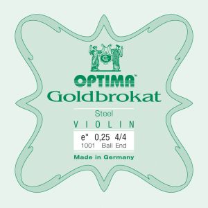 Optima Goldbrokat E струна за цигулка 0,25 с  топче