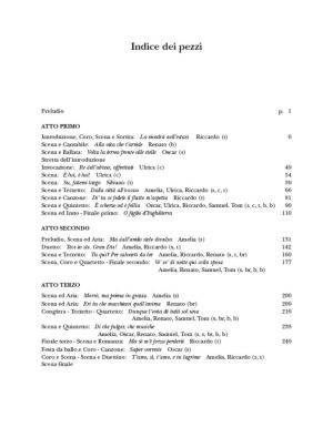 Verdi - Un ballo in maschera vocal score
