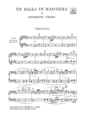 Verdi - Un ballo in maschera vocal score