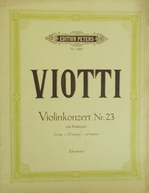 Виоти - Концерт за цигулка   Nr.23 сол мажор