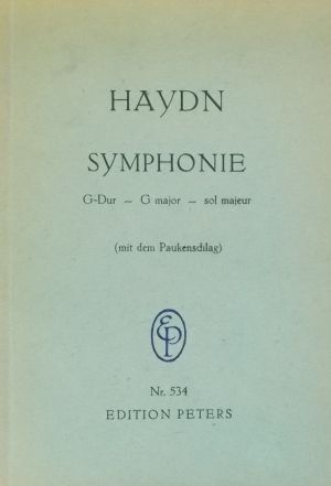 Haydn - Symphonie №94 (Mit dem Paukenschlag) G-dur