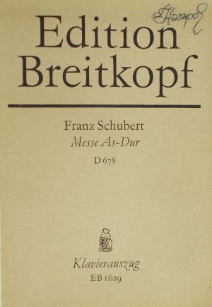Schubert Messe As dur D 678  klavierauszug