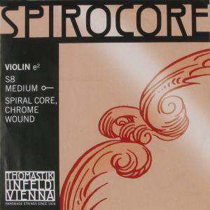 Thomastik Spirocore Violin single string E - S8 spiral core,chrome woumd