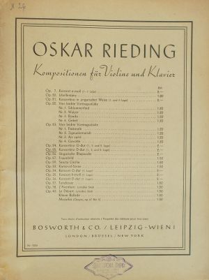 Rieding - Konzertino op.25 for violin and piano 
