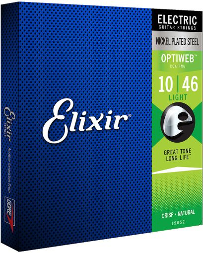 Elixir Strings for Electric guitar with Original Optiweb ultra thin coating 010-046