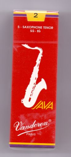 Vandoren Java red reeds for Tenor saxophone size 2 - box