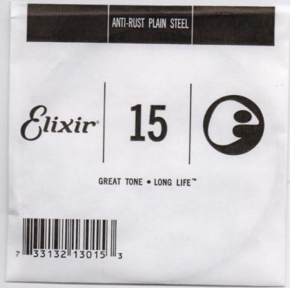 Elixir Single String for Acoustic/Electric guitar with Original Nanoweb ultra thin coating 015