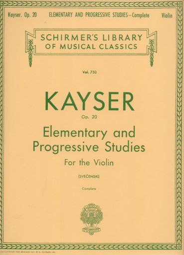 Kayser - Elementary and Progressive Studies op.20 for violin
