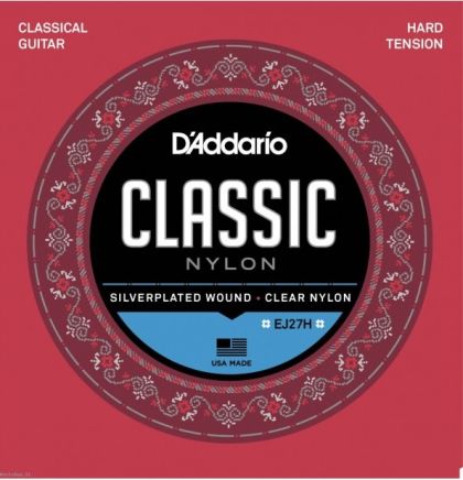 D'addario Strings for classic guitar clear nylon silver wound - EJ25H