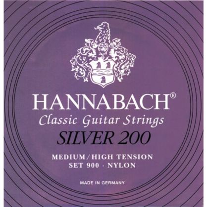 Hannabach 900MHT Silver 200 MHT medium/high tension strings set for classical guitar