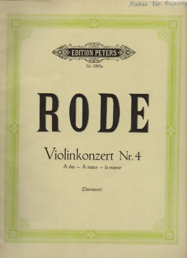 Rode - Violin konzert №4 A-dur