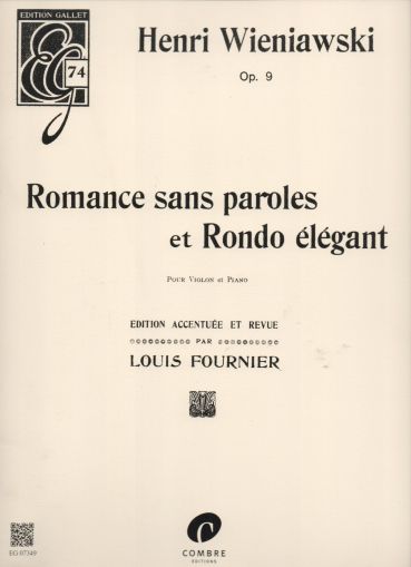 Wieniawski - Romance sans paroles et Rondo elegant op. 9 for violin and piano 