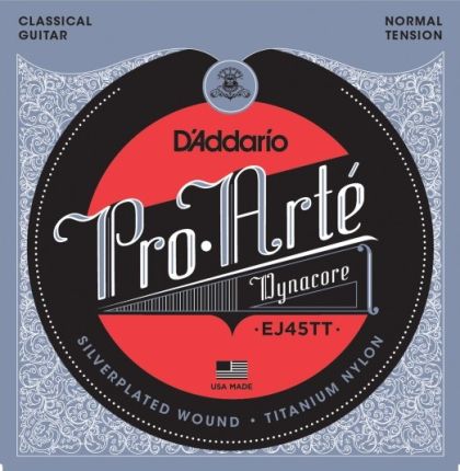 D'addario Strings for classic guitar clear nylon silver wound - EJ45TT