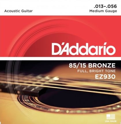 D'addario 13-56 bronze strings for acoustic guitar EZ930