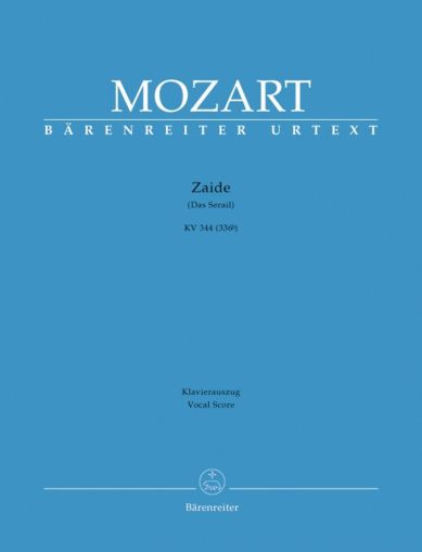 Mozart Zaide - Opera - Vocal Score