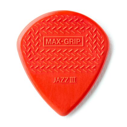 Dunlop Max Grip  Jazz 3 nylon pick red