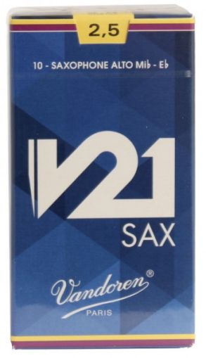 Vandoren V21 Alt sax reeds size 2,5- box. 10 reeds in box
