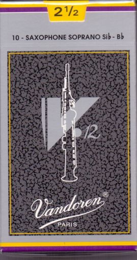 Vandoren V12 размер 2 1/2 платъци за сопран саксофон - кутия
