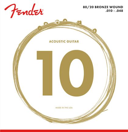 Fender® струни за акустична китара 80/20 Bronze