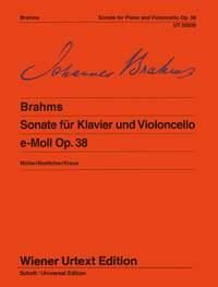 Brahms Sonata Op. 38 E Minor