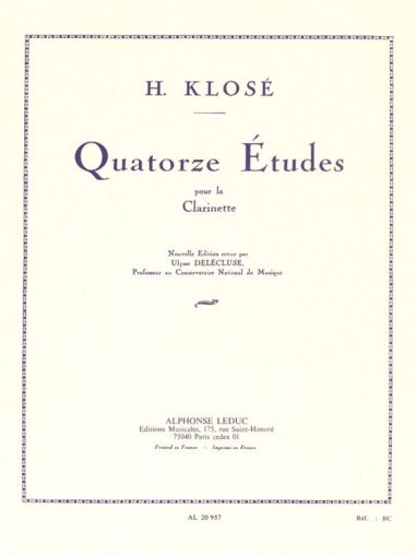 Hyacinthe-Eléonore Klosé  14 Etudes Op18