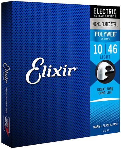 Elixir Strings for Electric guitar with Original Polyweb ultra thin coating 010-046