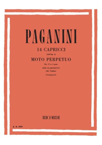 Паганини 14 капричии оп.1 и Мото Перпето оп.11 обработка за кларинет