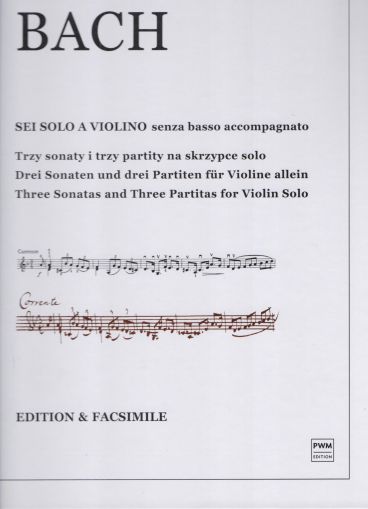 Bach Six Sonatas and Partitas for Violin solo BWV1001-1006