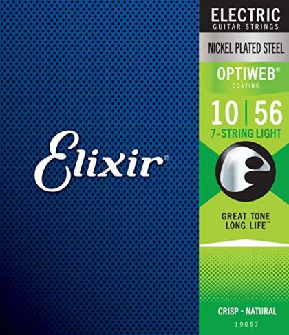 Elixir струни за 7-стр.електрическа китара с  OPTIWEB  coating 010-056