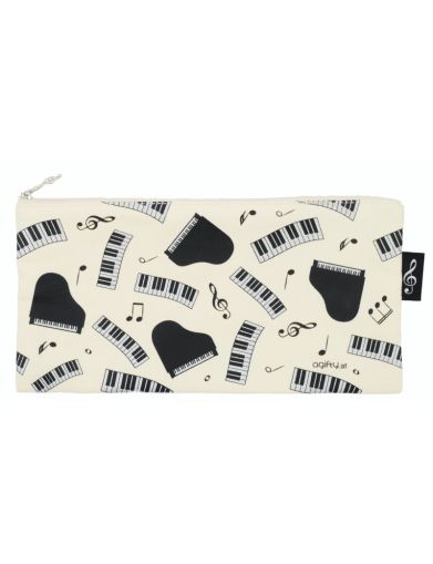 Pencil Case Piano & Keys Black/Silver