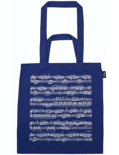 Tote bag Sheet music blue  long