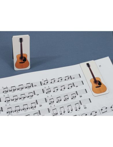 Magnetic bookmark guitar 2er