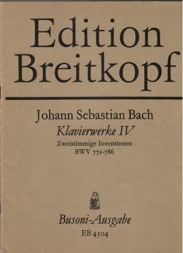 Бах - Двугласни Инвенции BWV 772-786 втора употреба