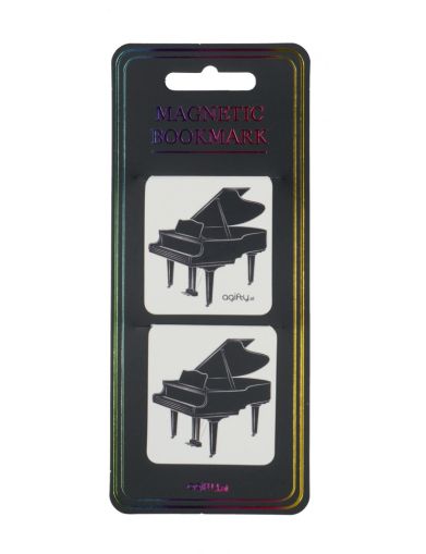 Magnetic bookmark grand piano 2er
