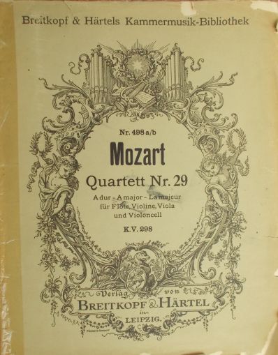 Mozart - Quartett Nr.29 for flute, violin,viola and chello   KV 298
